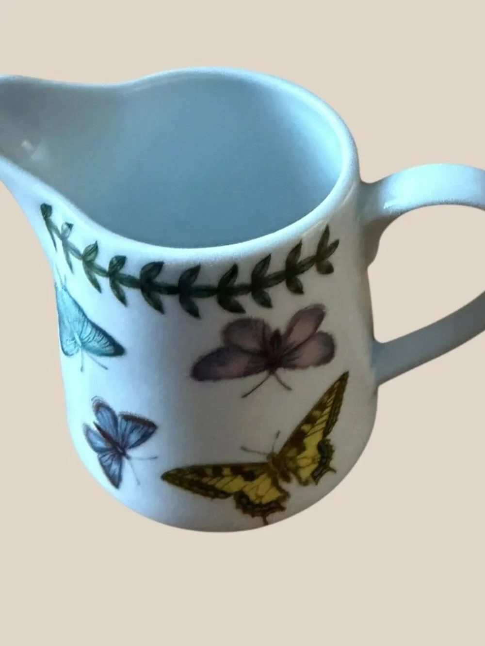 Portmeirion Studio Botanic Butterfly Creamer Milk Jug Pitcher Porcelain